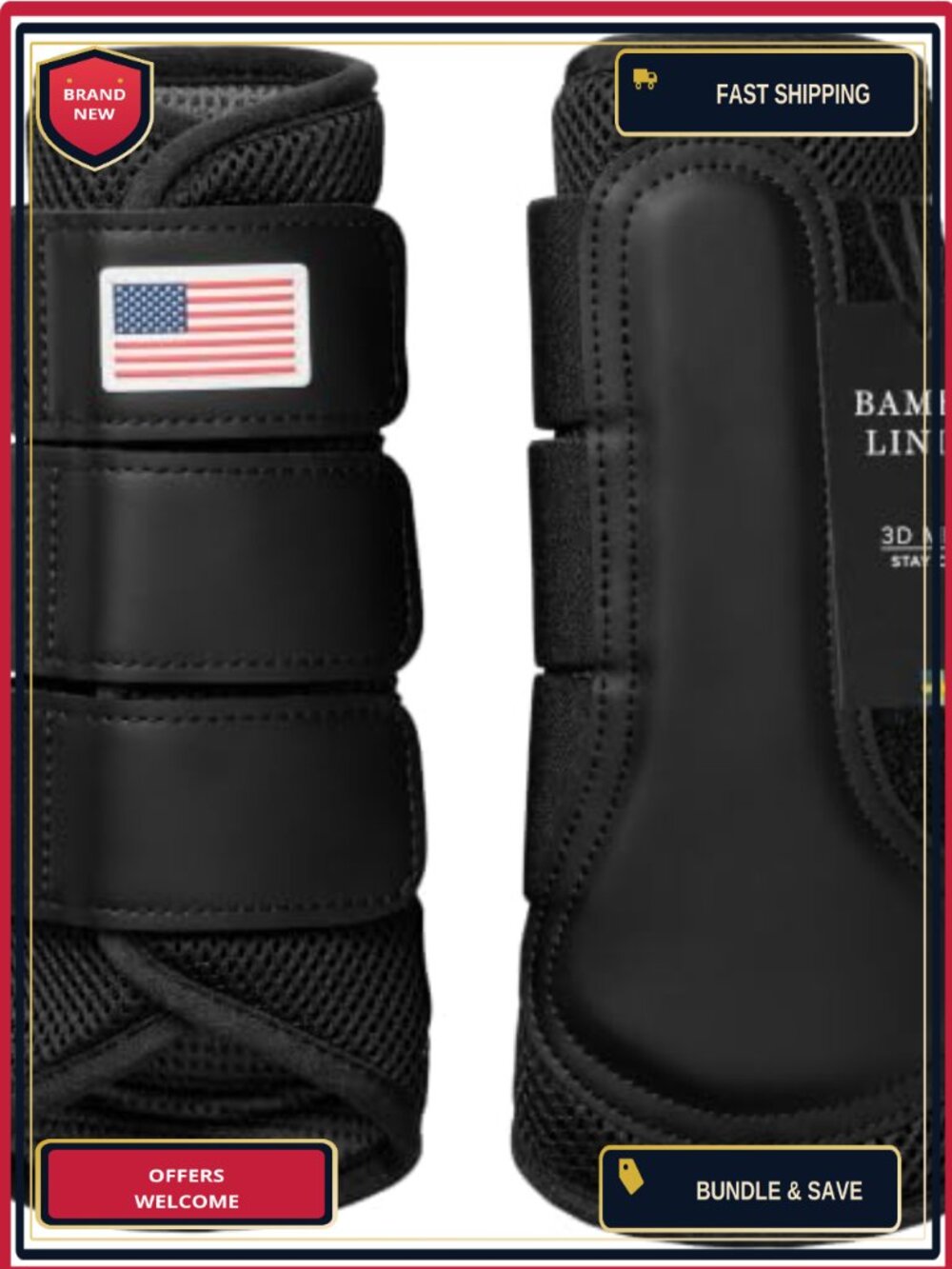 Equestrian Horse Brushing Boots 3d Mesh Breathable Splint Boots